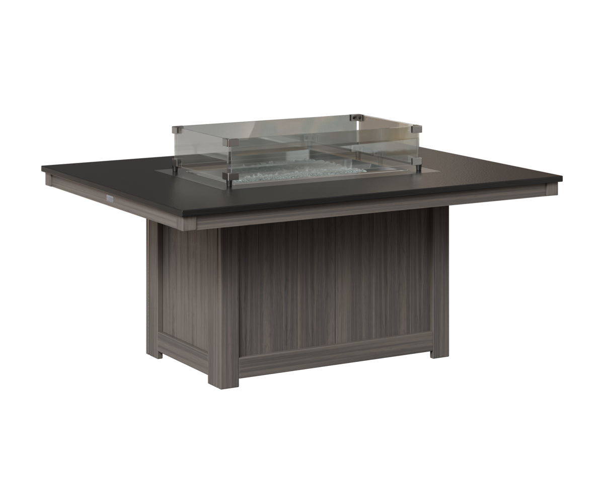 Donoma 42" x 54" Rectangular Fire Pit - Hammered Top