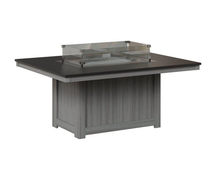 Donoma 42" x 54" Rectangular Fire Pit - Hammered Top