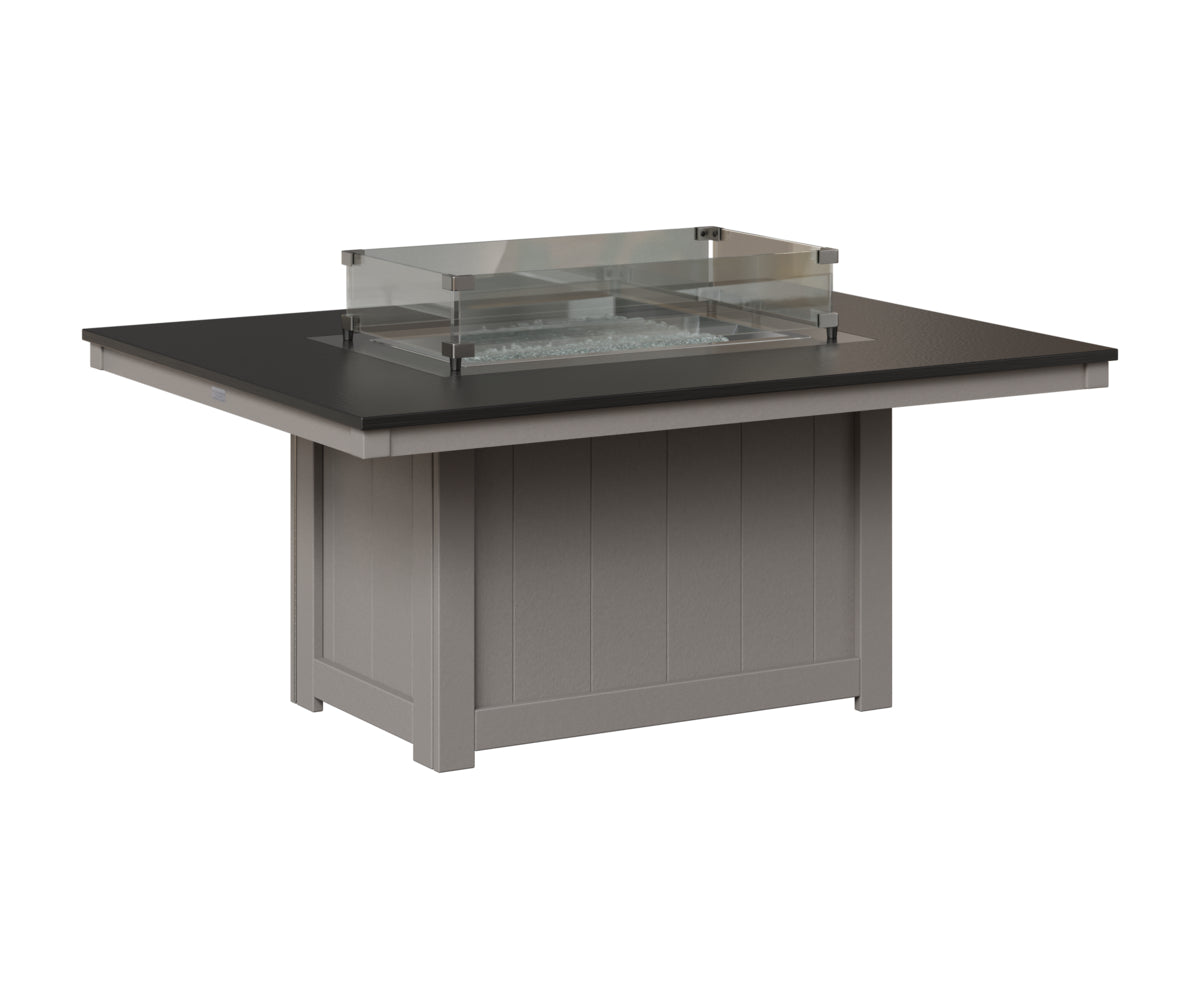 Donoma 42" x 54" Rectangular Fire Pit - Hammered Top