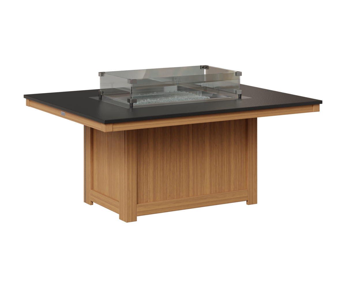 Donoma 42" x 54" Rectangular Fire Pit - Hammered Top