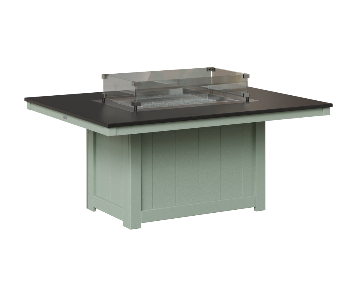 Donoma 42" x 54" Rectangular Fire Pit - Hammered Top