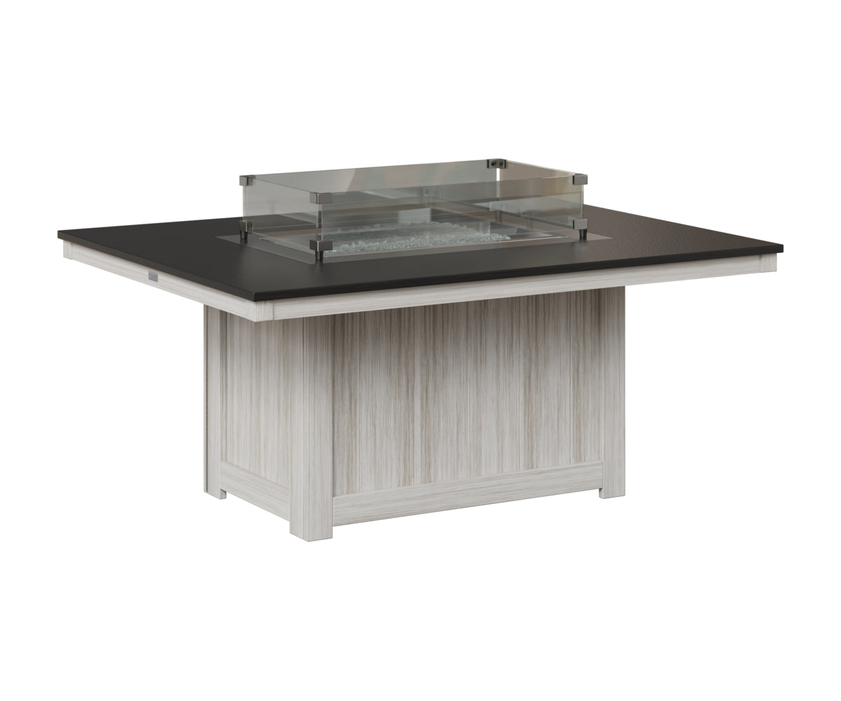 Donoma 42" x 54" Rectangular Fire Pit - Hammered Top