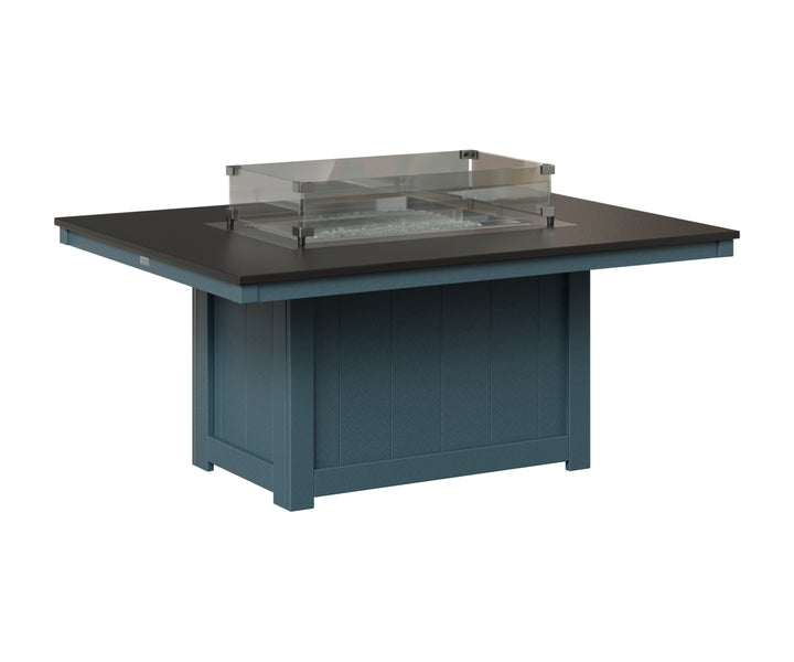 Donoma 42" x 54" Rectangular Fire Pit - Hammered Top