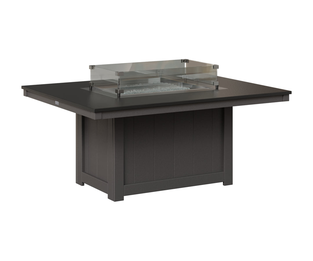 Donoma 42" x 54" Rectangular Fire Pit - Hammered Top