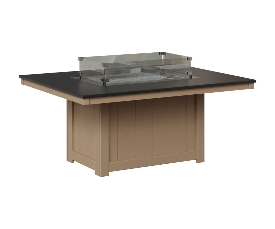 Donoma 42" x 54" Rectangular Fire Pit - Hammered Top