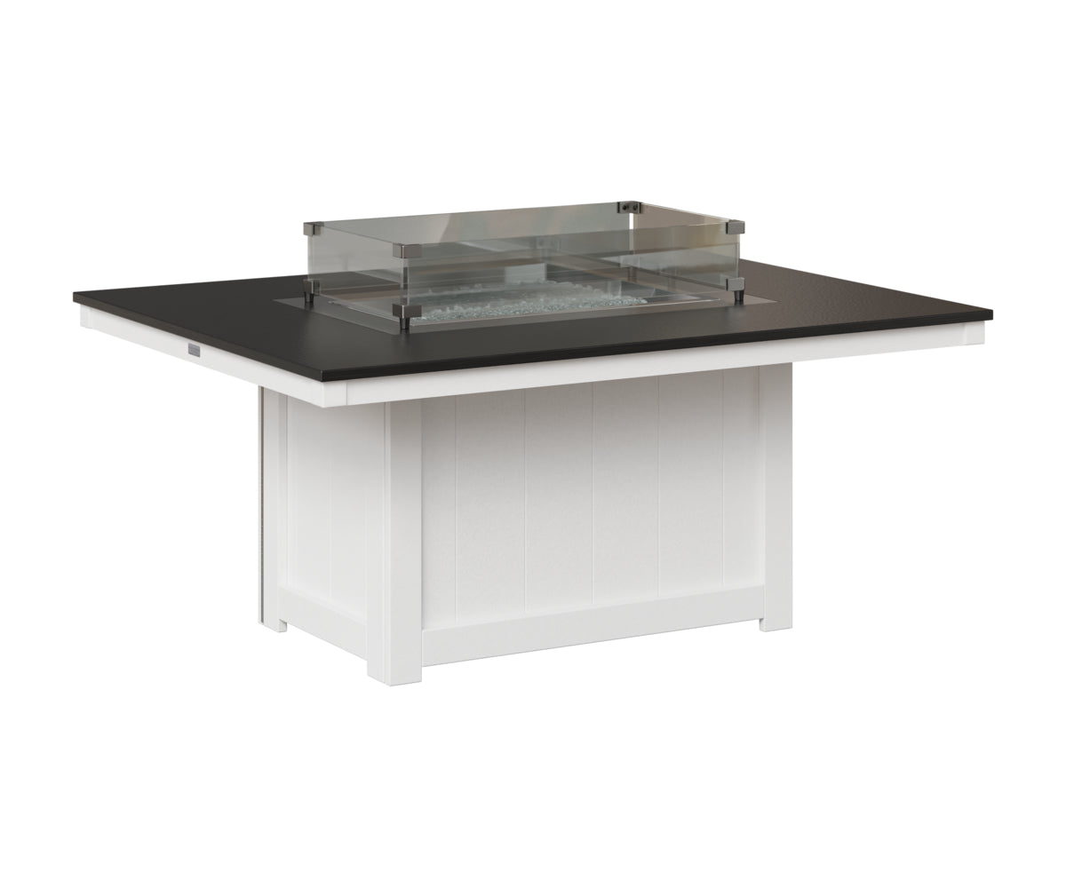 Donoma 42" x 54" Rectangular Fire Pit - Hammered Top