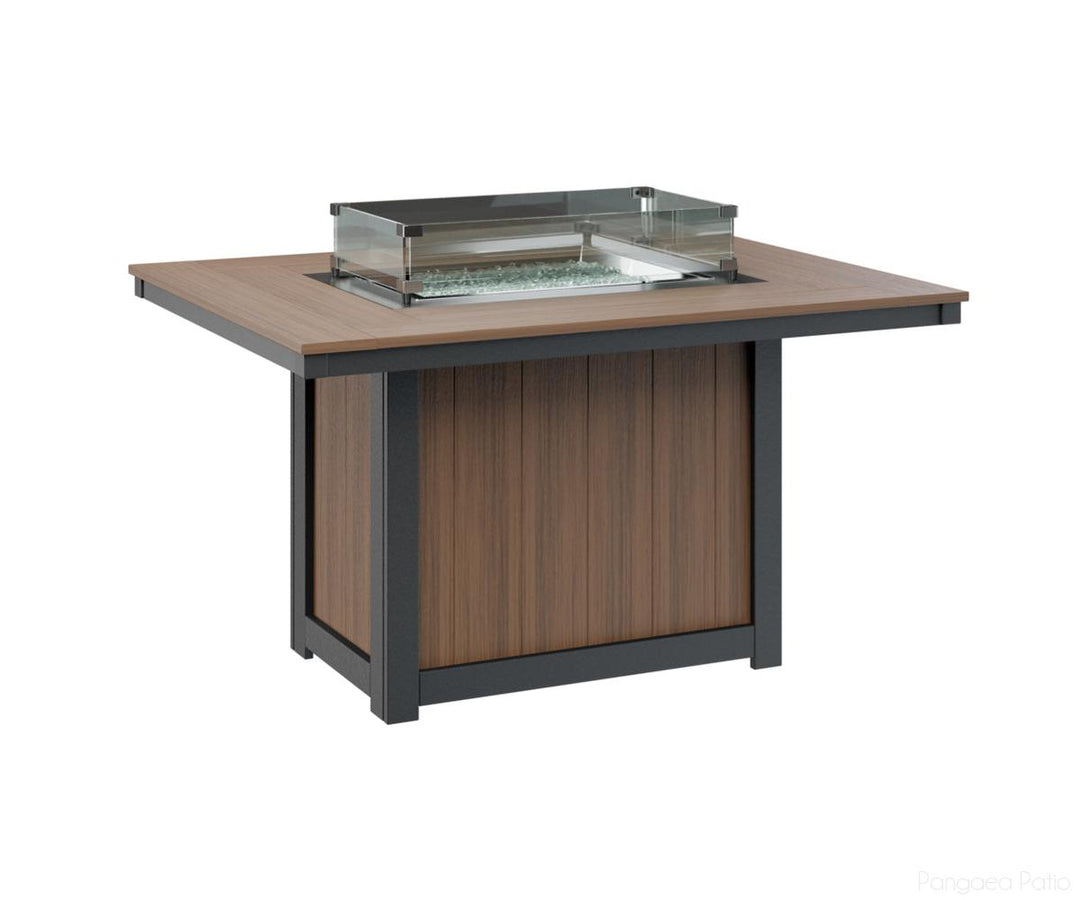 Donoma 42" x 54" Rectangular Fire Table - Dining Height