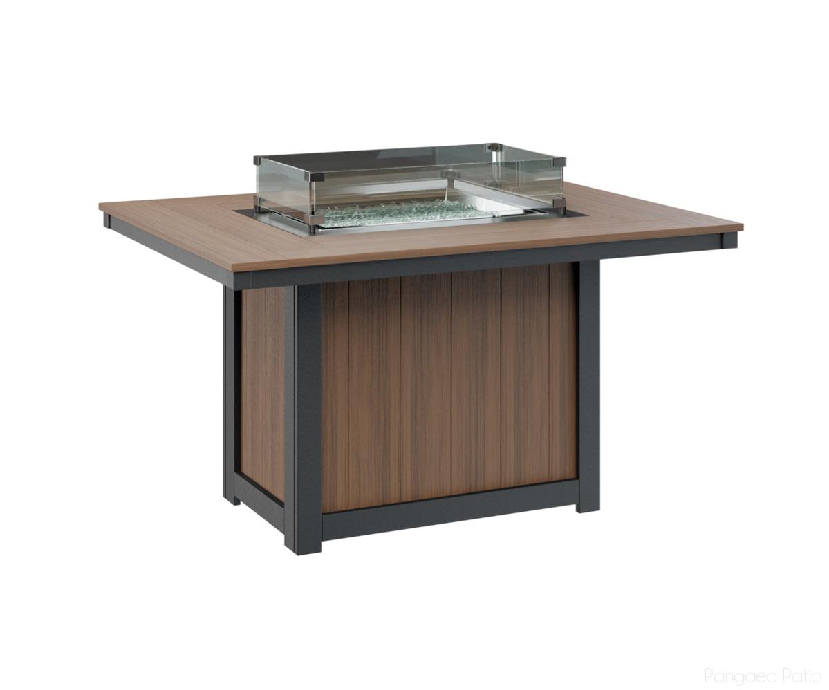Donoma 42" x 54" Rectangular Fire Table - Dining Height