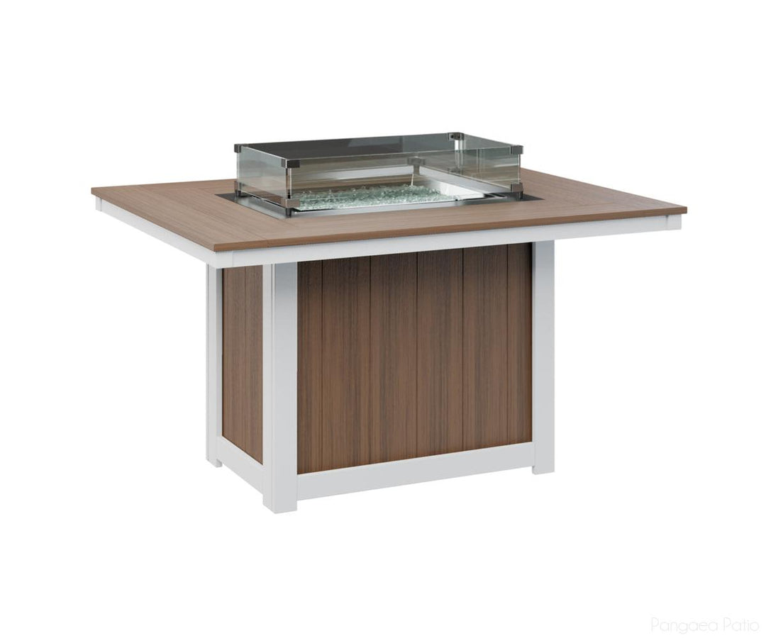 Donoma 42" x 54" Rectangular Fire Table - Dining Height