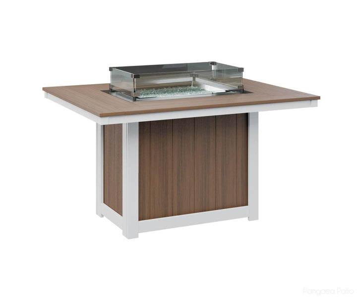 Donoma 42" x 54" Rectangular Fire Table - Dining Height