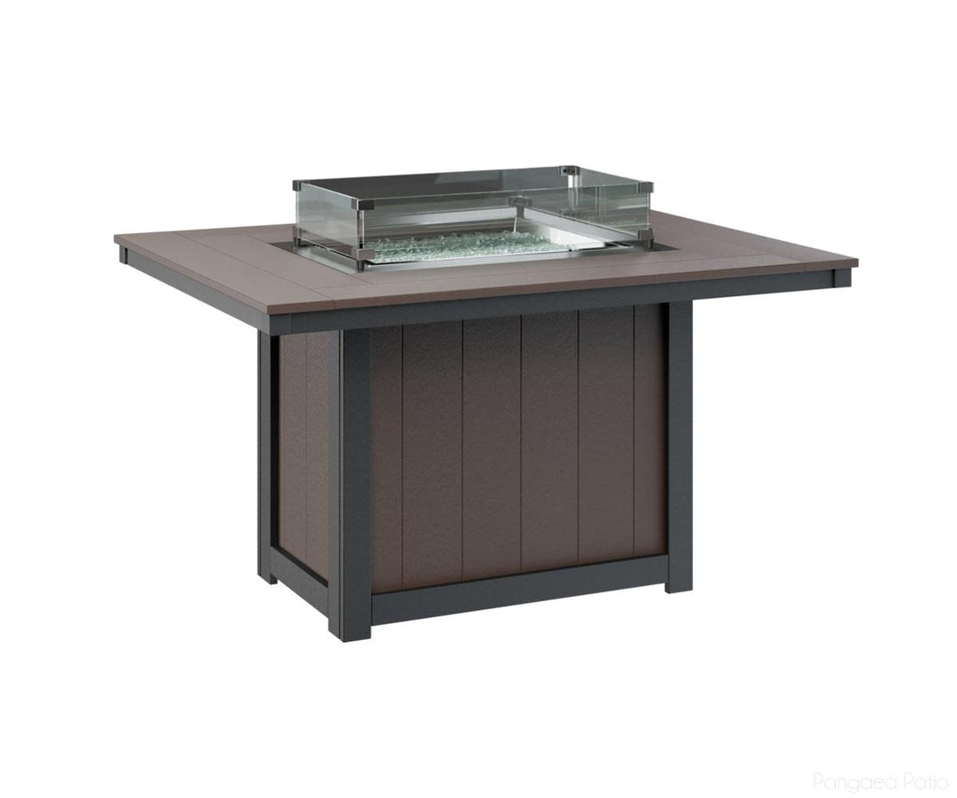 Donoma 42" x 54" Rectangular Fire Table - Dining Height