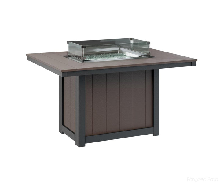 Donoma 42" x 54" Rectangular Fire Table - Dining Height