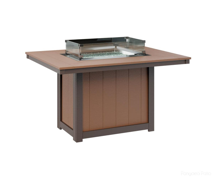 Donoma 42" x 54" Rectangular Fire Table - Dining Height
