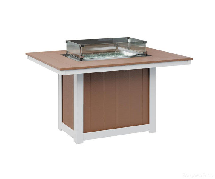 Donoma 42" x 54" Rectangular Fire Table - Dining Height