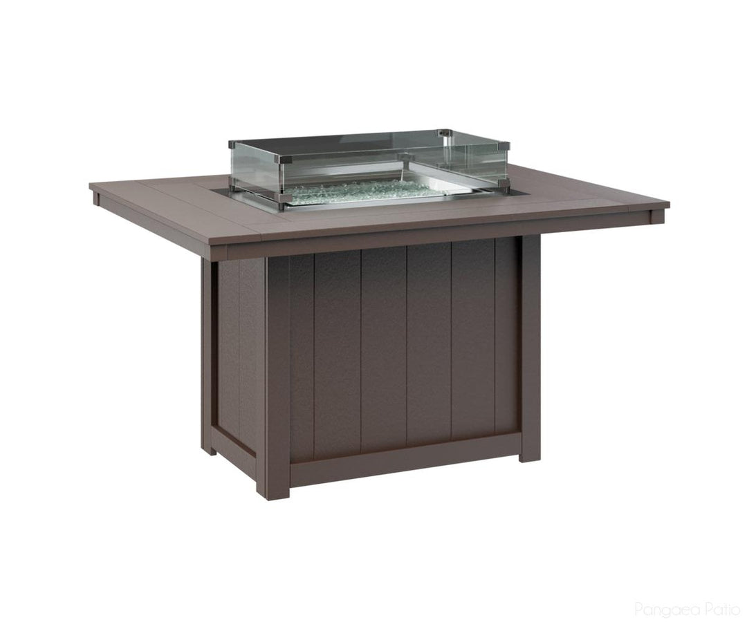 Donoma 42" x 54" Rectangular Fire Table - Dining Height