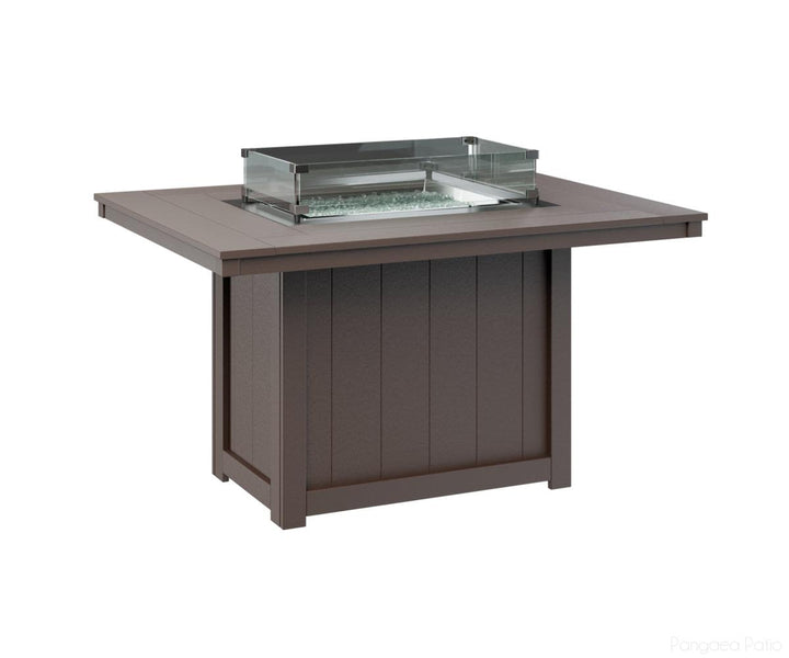 Donoma 42" x 54" Rectangular Fire Table - Dining Height