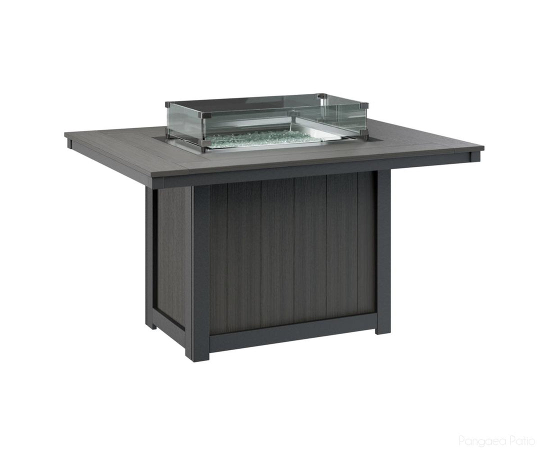 Donoma 42" x 54" Rectangular Fire Table - Dining Height