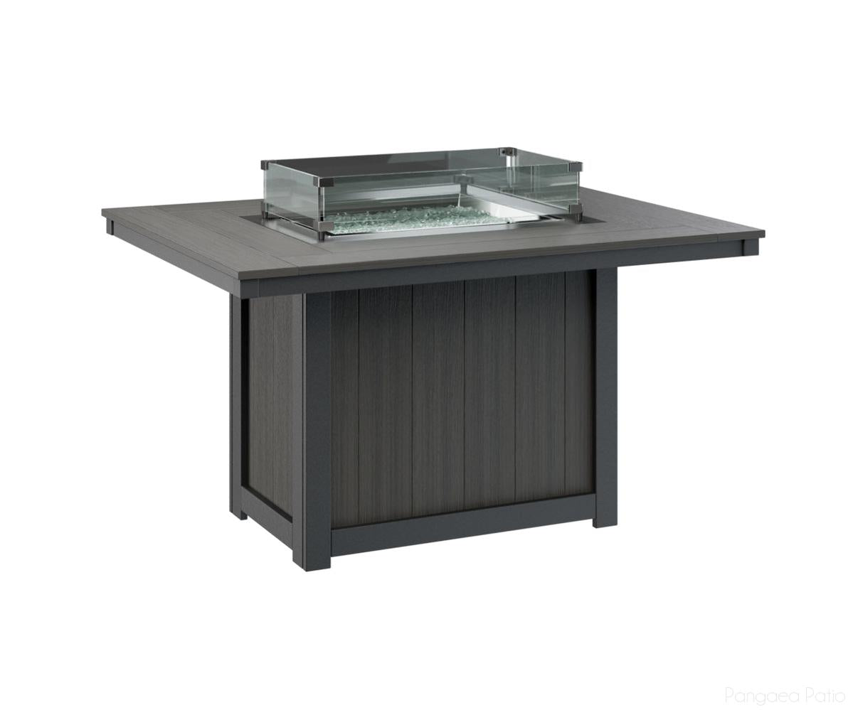 Donoma 42" x 54" Rectangular Fire Table - Dining Height