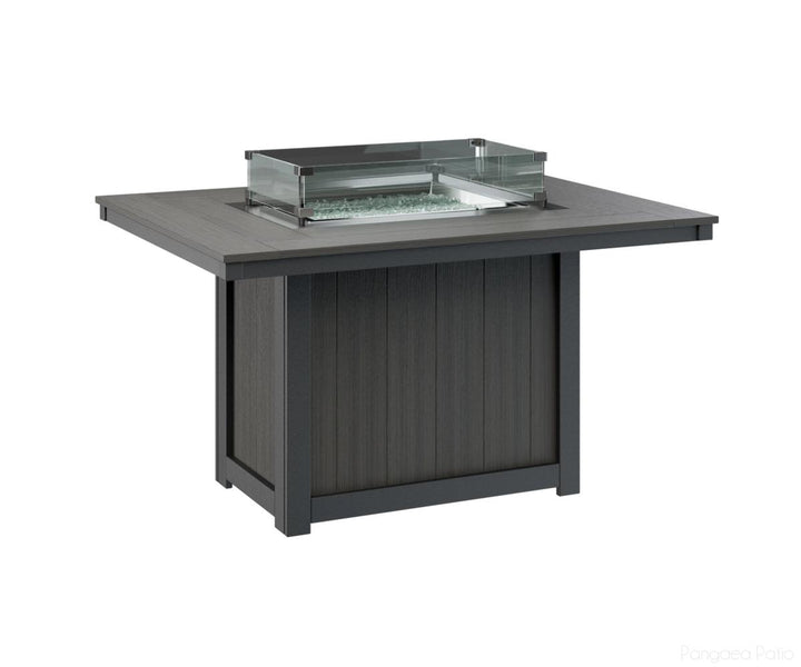 Donoma 42" x 54" Rectangular Fire Table - Dining Height