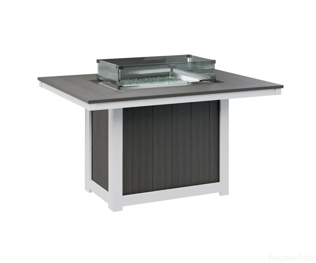 Donoma 42" x 54" Rectangular Fire Table - Dining Height