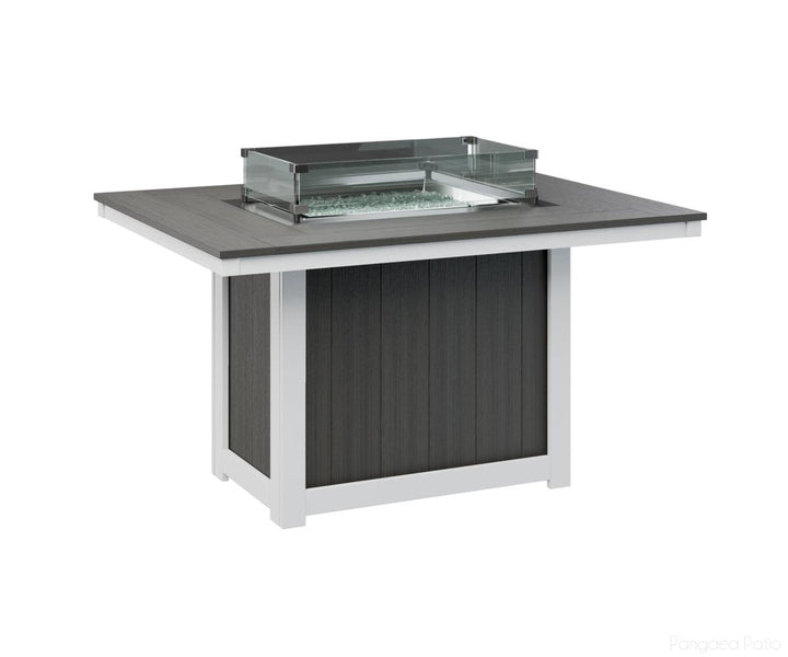 Donoma 42" x 54" Rectangular Fire Table - Dining Height