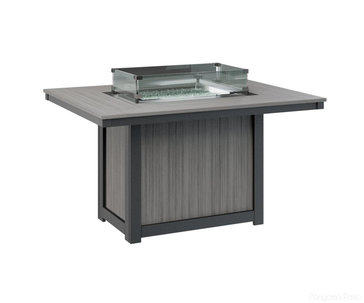 Donoma 42" x 54" Rectangular Fire Table - Dining Height