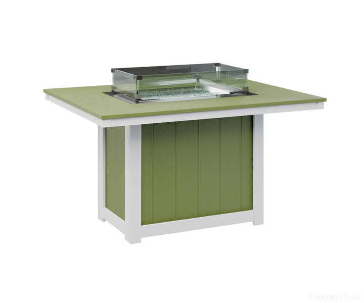 Donoma 42" x 54" Rectangular Fire Table - Dining Height