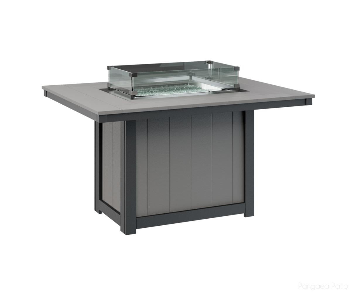 Donoma 42" x 54" Rectangular Fire Table - Dining Height