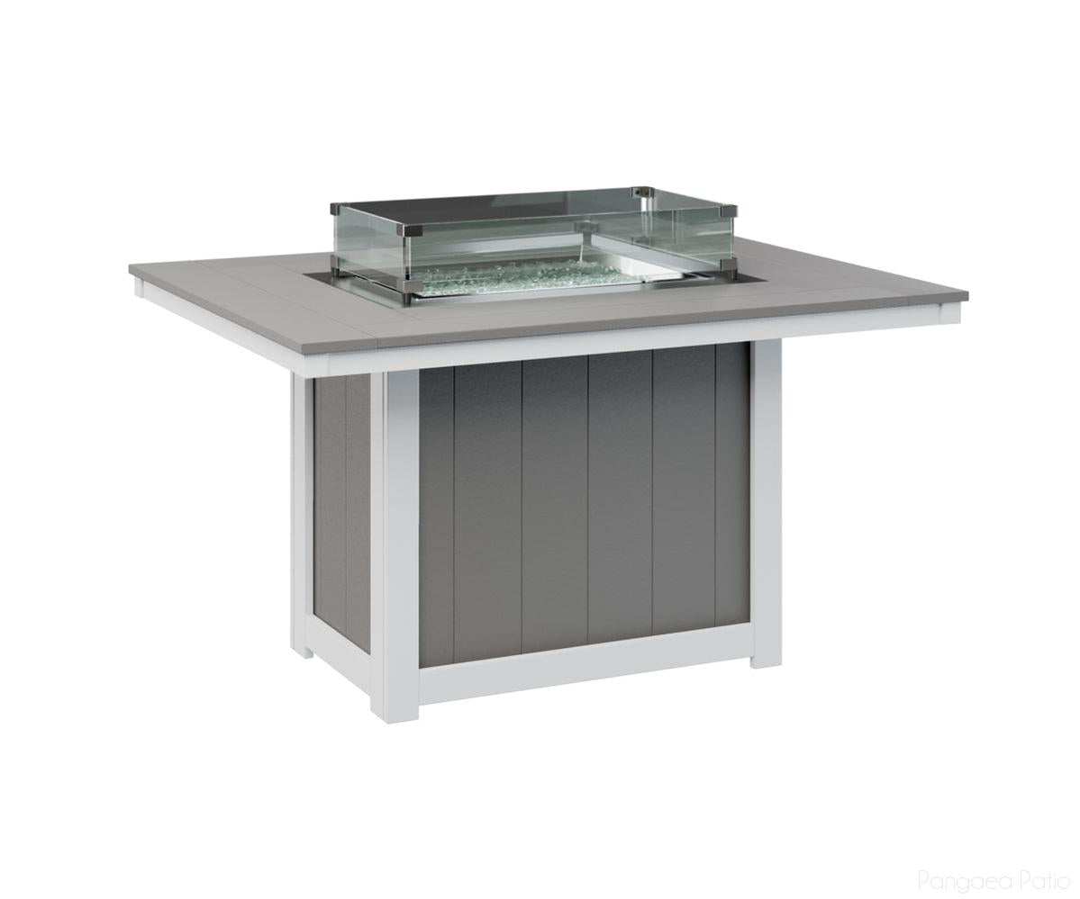 Donoma 42" x 54" Rectangular Fire Table - Dining Height