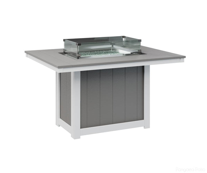 Donoma 42" x 54" Rectangular Fire Table - Dining Height