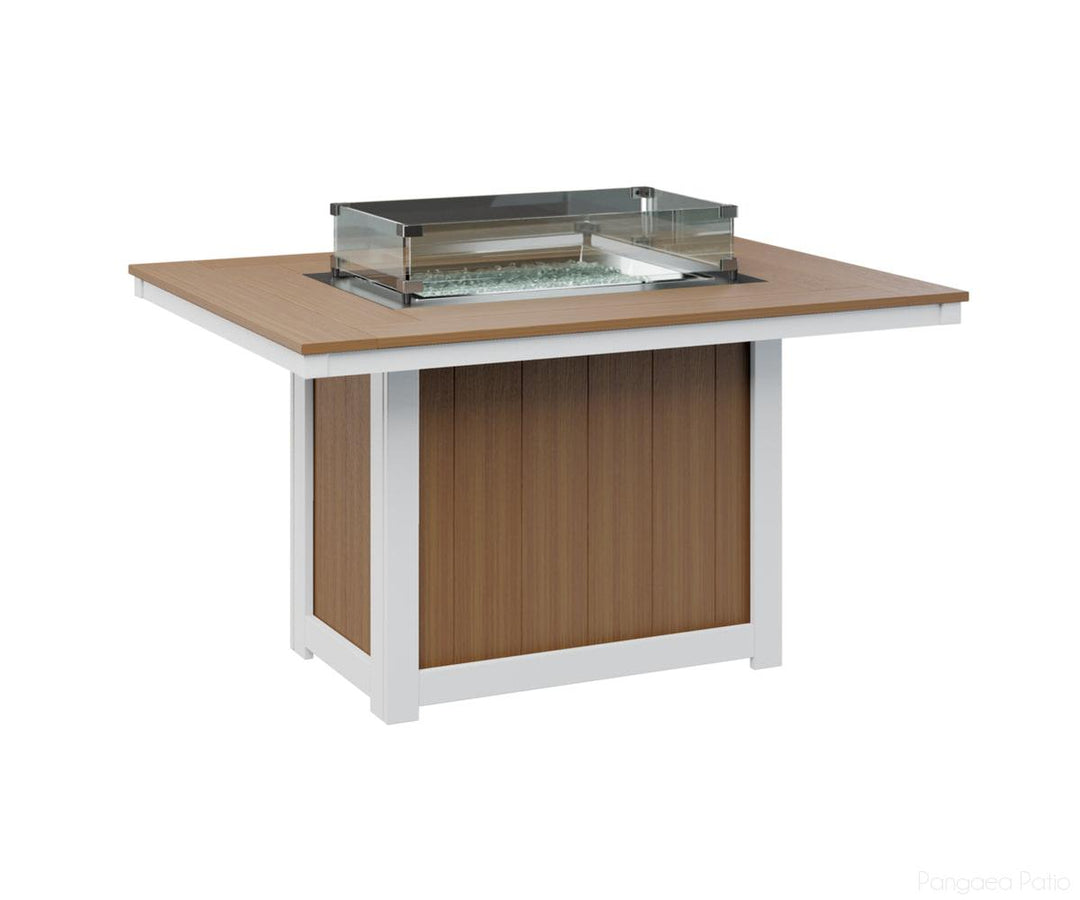Donoma 42" x 54" Rectangular Fire Table - Dining Height