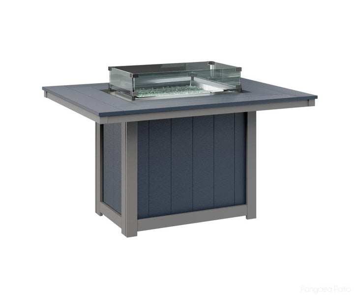 Donoma 42" x 54" Rectangular Fire Table - Dining Height
