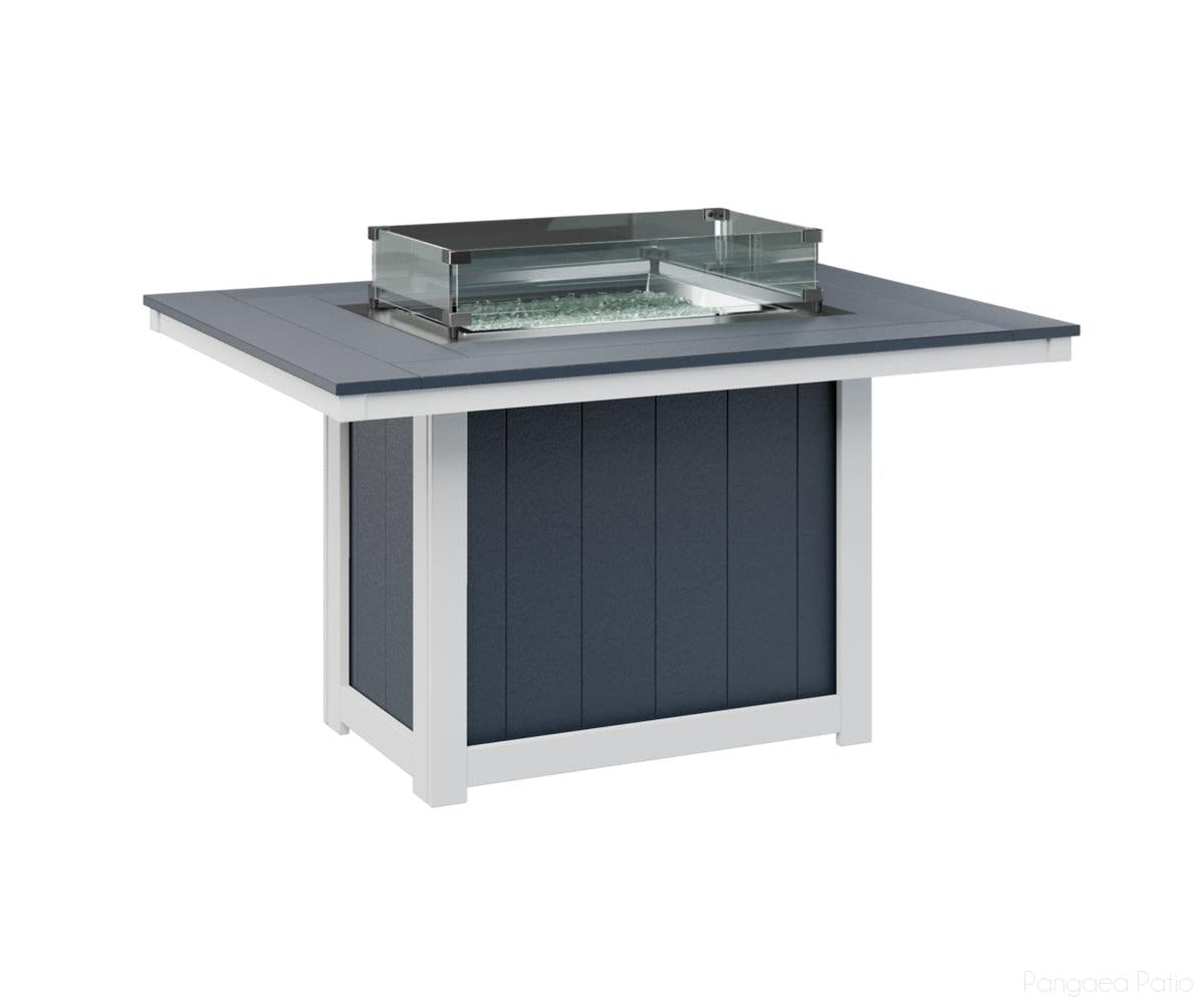 Donoma 42" x 54" Rectangular Fire Table - Dining Height