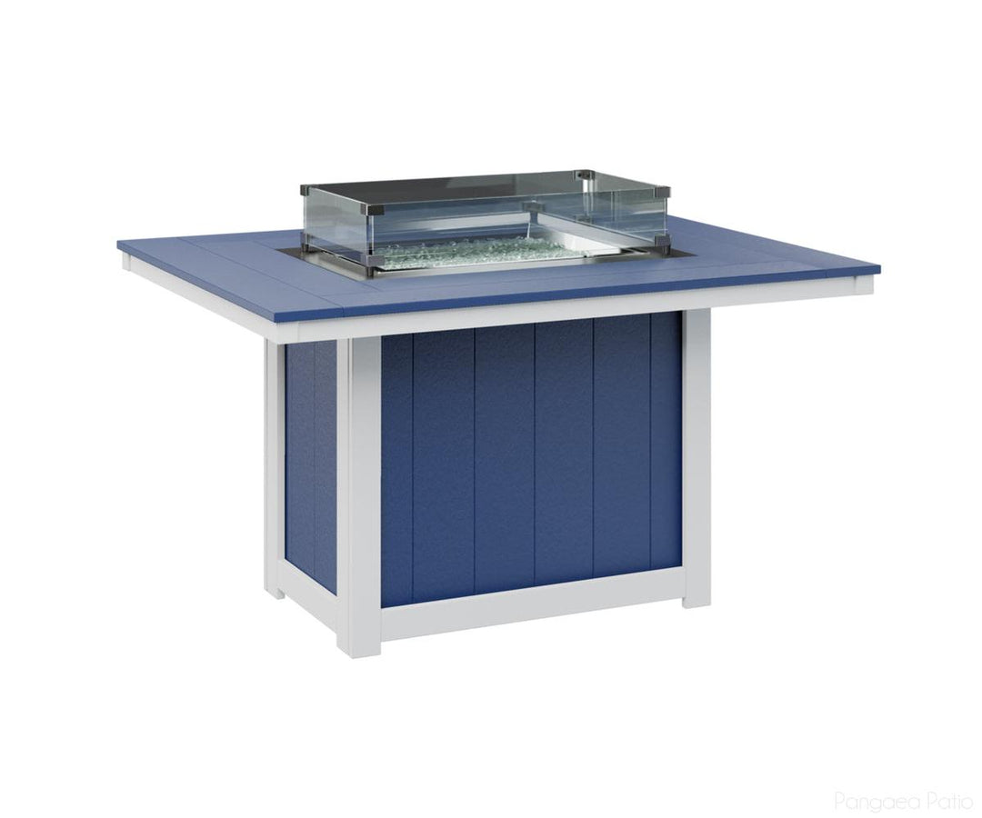 Donoma 42" x 54" Rectangular Fire Table - Dining Height