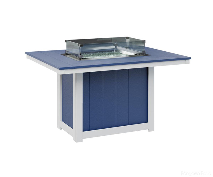 Donoma 42" x 54" Rectangular Fire Table - Dining Height