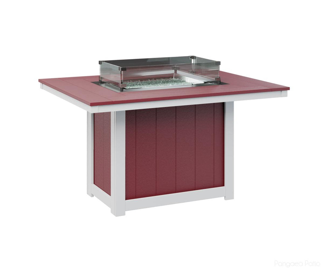 Donoma 42" x 54" Rectangular Fire Table - Dining Height