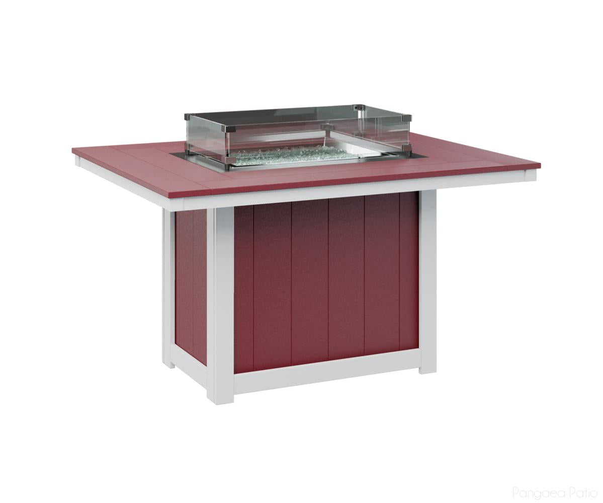 Donoma 42" x 54" Rectangular Fire Table - Dining Height