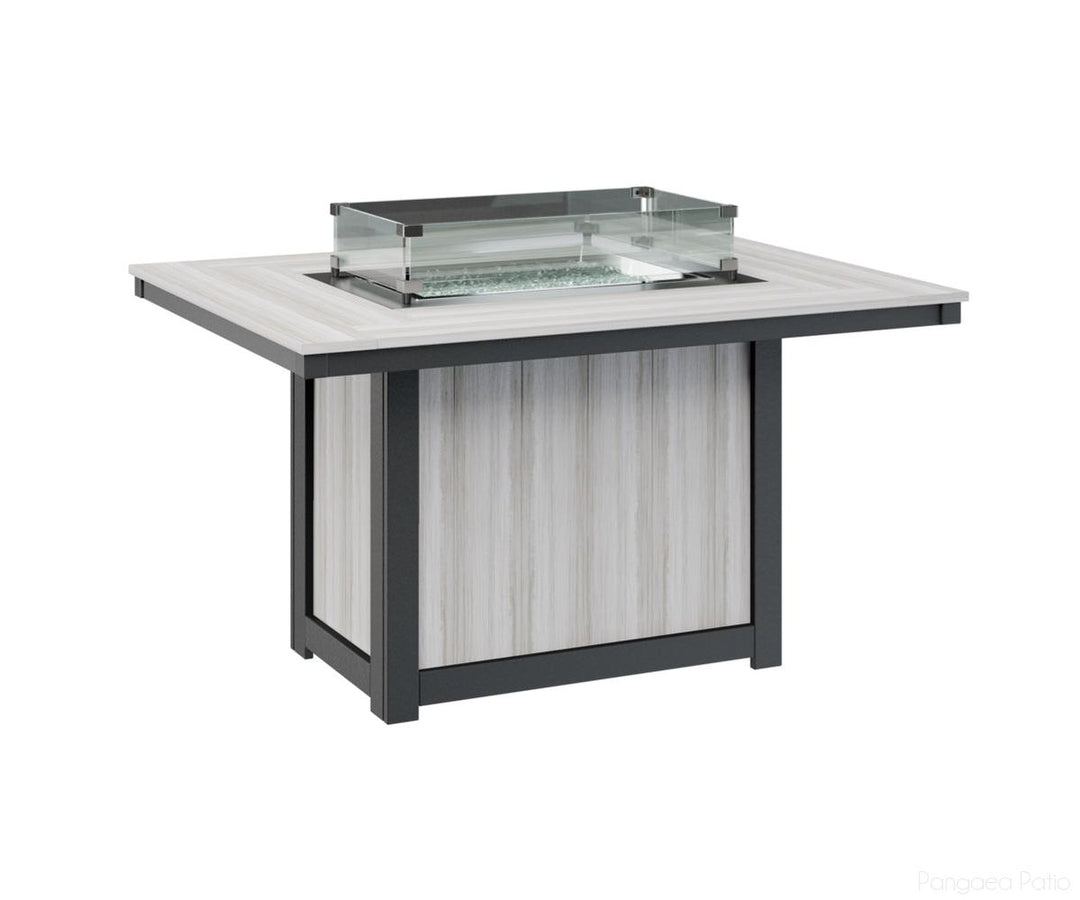 Donoma 42" x 54" Rectangular Fire Table - Dining Height