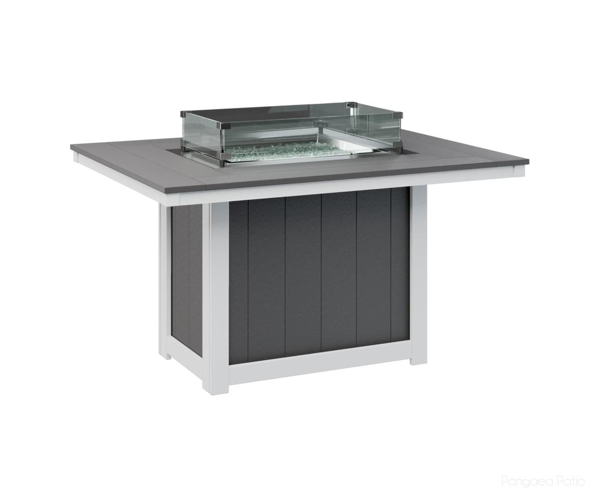 Donoma 42" x 54" Rectangular Fire Table - Dining Height