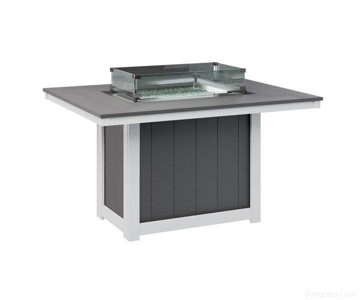 Donoma 42" x 54" Rectangular Fire Table - Dining Height