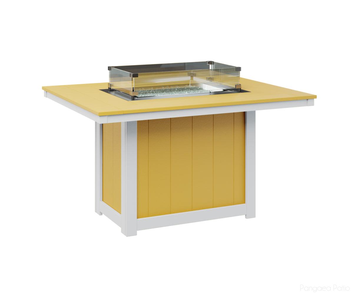 Donoma 42" x 54" Rectangular Fire Table - Dining Height