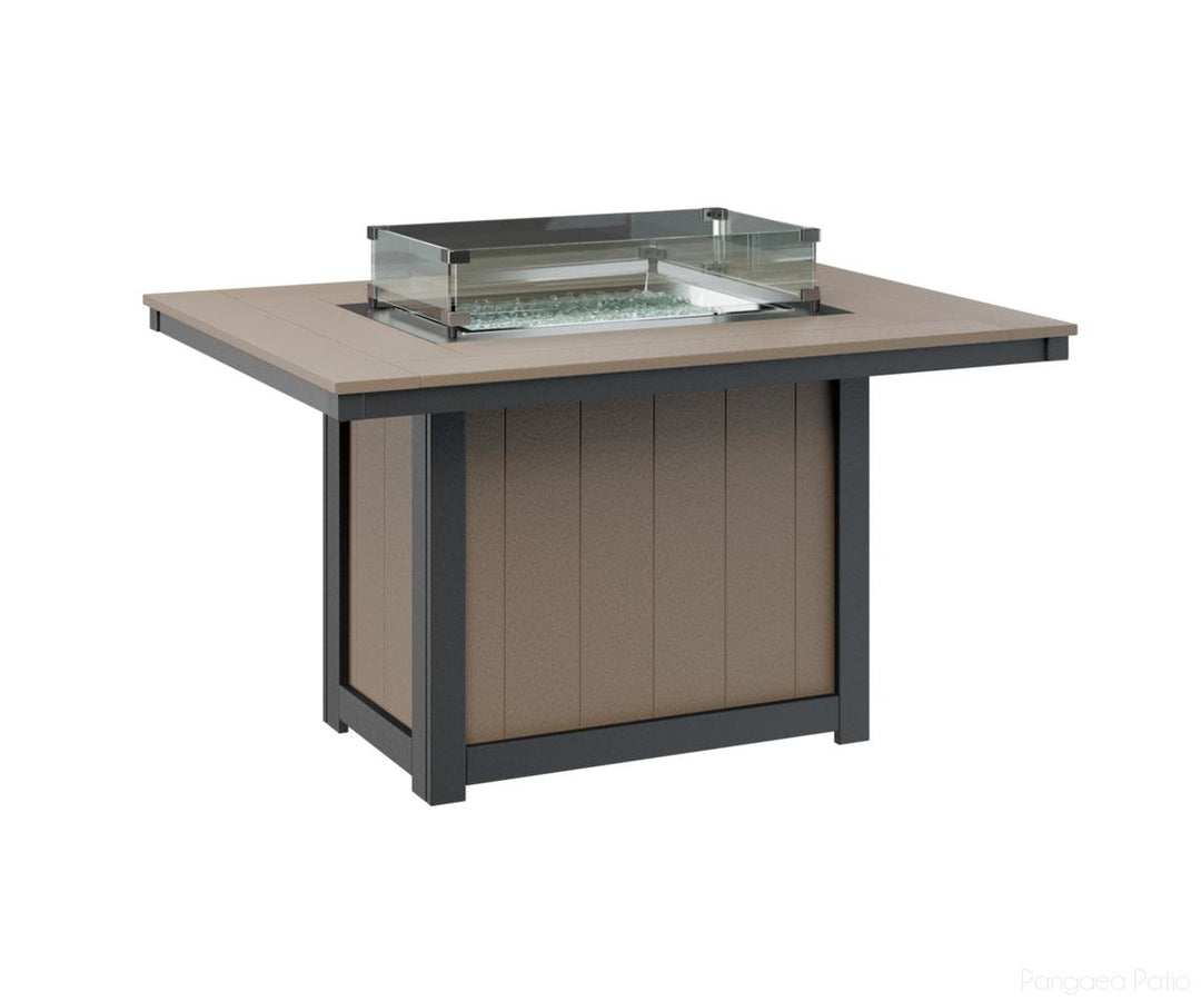 Donoma 42" x 54" Rectangular Fire Table - Dining Height