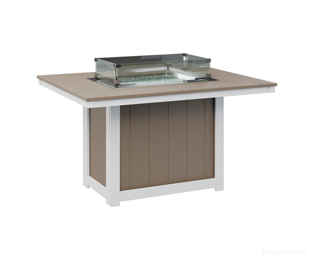 Donoma 42" x 54" Rectangular Fire Table - Dining Height