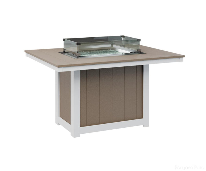 Donoma 42" x 54" Rectangular Fire Table - Dining Height