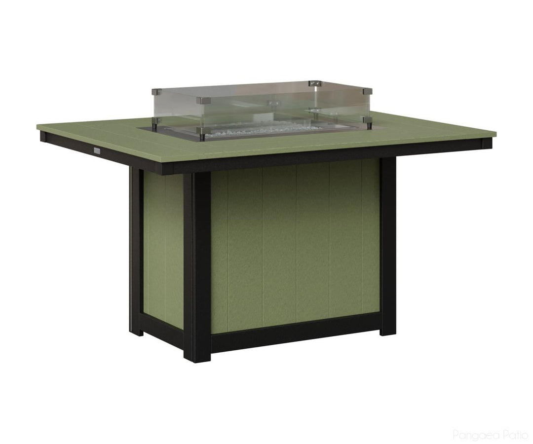 Donoma 42" x 54" Rectangular Fire Table - Dining Height