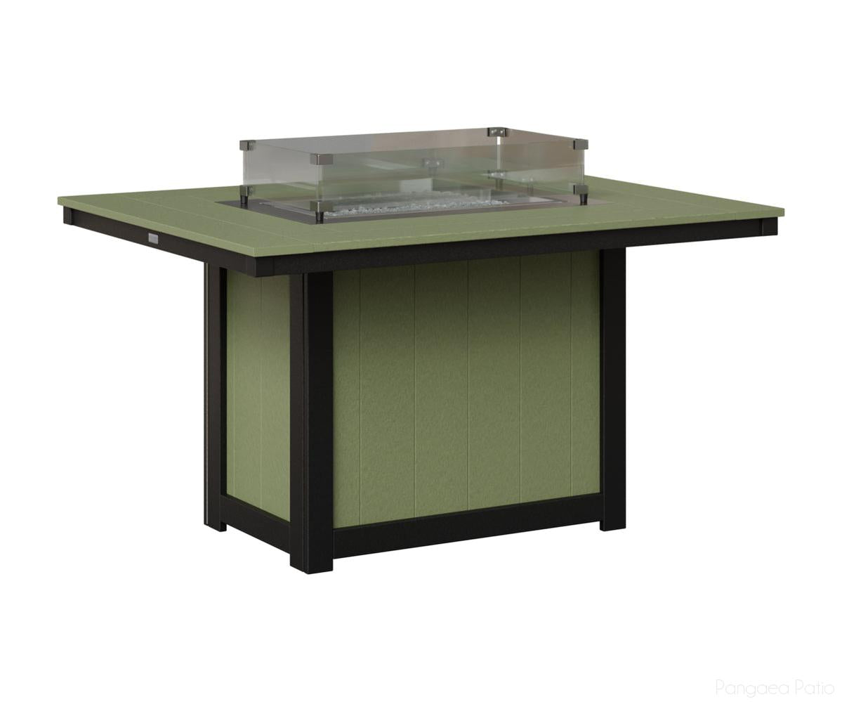 Donoma 42" x 54" Rectangular Fire Table - Dining Height