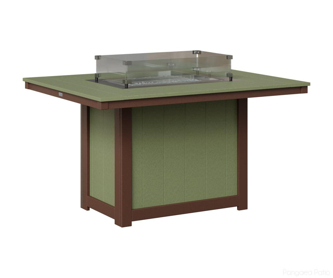 Donoma 42" x 54" Rectangular Fire Table - Dining Height