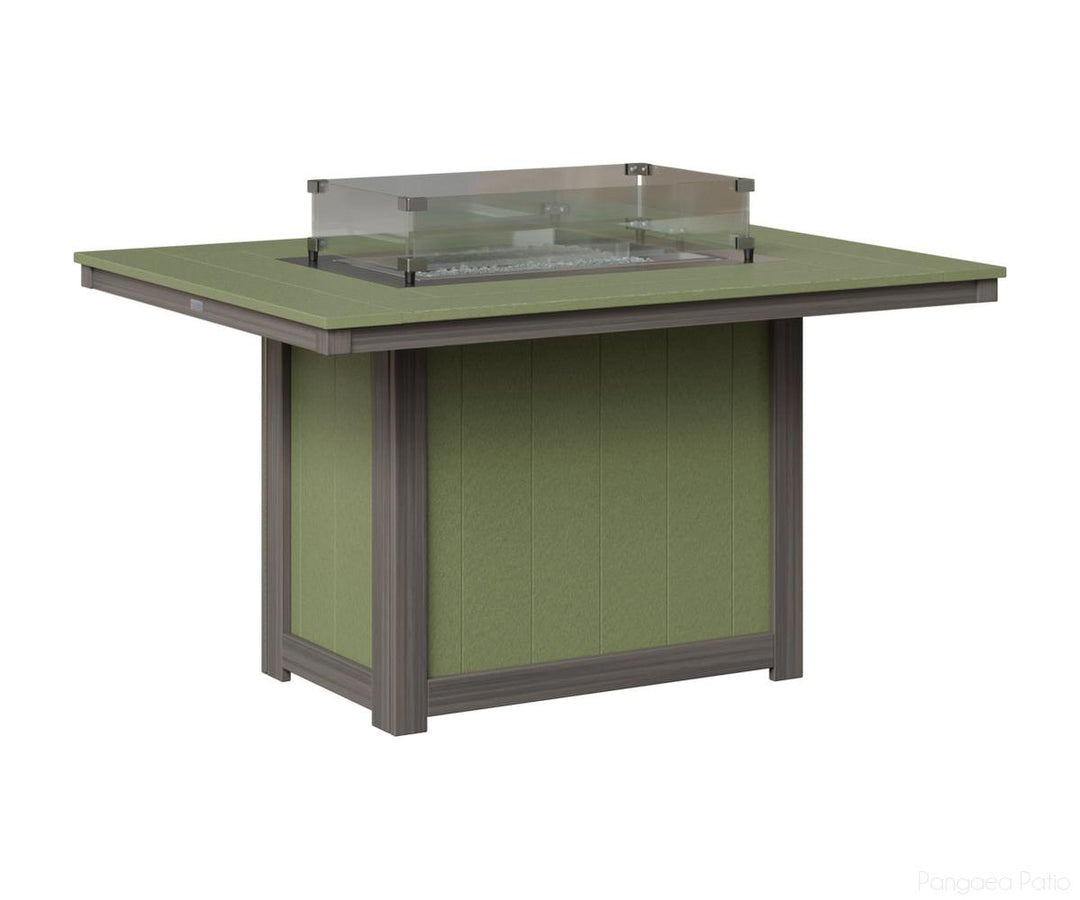 Donoma 42" x 54" Rectangular Fire Table - Dining Height