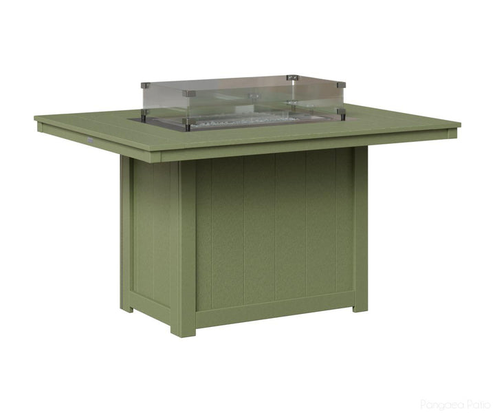 Donoma 42" x 54" Rectangular Fire Table - Dining Height