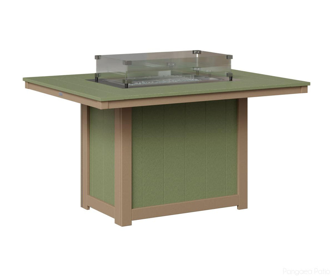 Donoma 42" x 54" Rectangular Fire Table - Dining Height